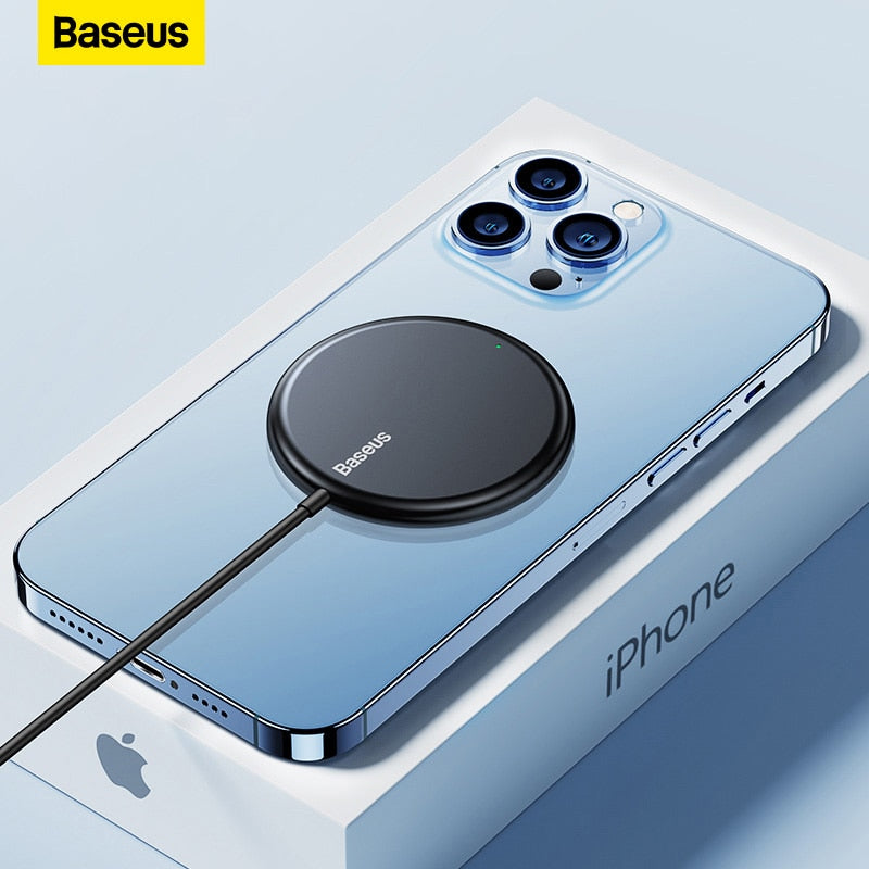 Baseus 15w carregador sem fio magnético para iphone - Zapelly